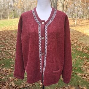 Sierra Sport Mohair Nordic Cardigan size Large